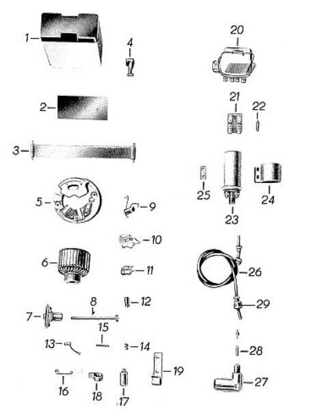 Batterie, Lichtmaschine, Regler, Zündspule
