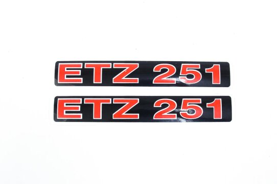 Schriftzug, Aufkleber (Paar) für MZ ETZ 251