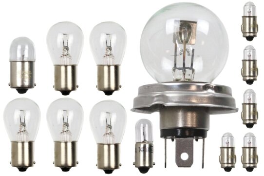 Glühbirnen für MZ TS 250, 250/1 - 6V (Lampenset, Glühbirnensatz)