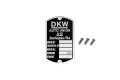 Typenschild für DKW Auto Union Zschopau mit Kerbnägeln