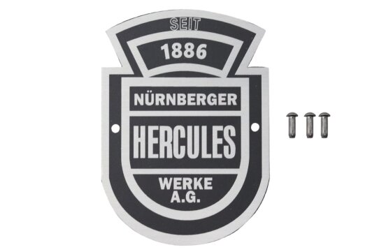 Emblem, Typenschild für Hercules mit Kerbnägeln