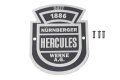 Emblem, Typenschild f&uuml;r Hercules mit Kerbn&auml;geln