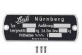 Typenschild f&uuml;r Steib, LS 200 mit Kerbn&auml;geln