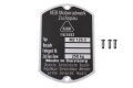 Typenschild für MZ RT 125/3 mit Kerbnägeln