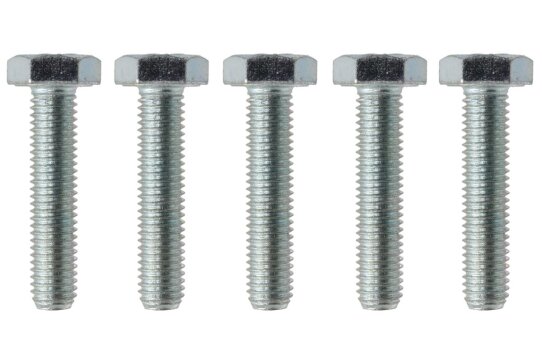 5 x Schraube M8x45 Sechskant DIN 933 - verzinkt