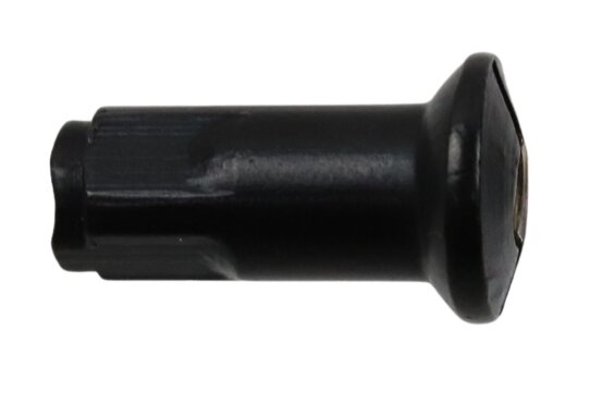 Speichennippel (WWS - Kleeblatt) M5 mit Ansatzbund - Schwarz-Chrom