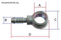 Ringschlauchnippel, Schwenkschlauchstutzen (M12 - gerader Anschluß) für Benzinschlauch 8 mm
