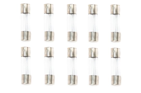 10 x Glassicherung 5 Ampere (20x5 mm)