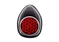 R&uuml;cklicht - Ebersp&auml;cher Form - mit Bremslicht rot f&uuml;r BMW R25, R25/2 - Geh&auml;use schwarz