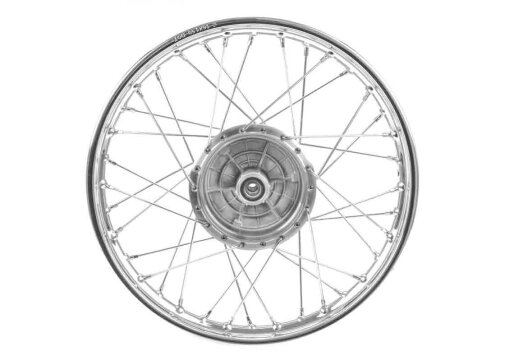 Speichenrad Stahlfelge, verchromt - 1,50 x16 Zoll komplett für Simson S50, S51, KR51, SR4-
