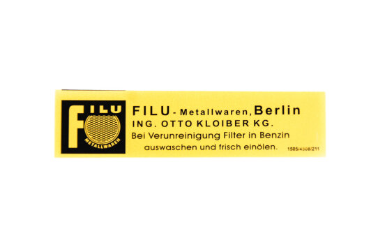 FILU-Aufkleber für Luftfilter