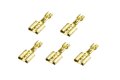 5x Flachsteckhülse für 6,3x0,8 mm / 0,5-1,0 mm² - Messing
