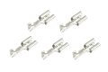 5x Flachsteckhülse für 6,3x0,8 mm / 1,5-2,5 mm² - versilbert