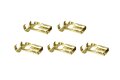 5x Winkelflachsteckhülse für 6,3x0,8 mm / 1,5-2,5 mm² - Messing