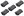5 x Schalthebelgummi schwarz