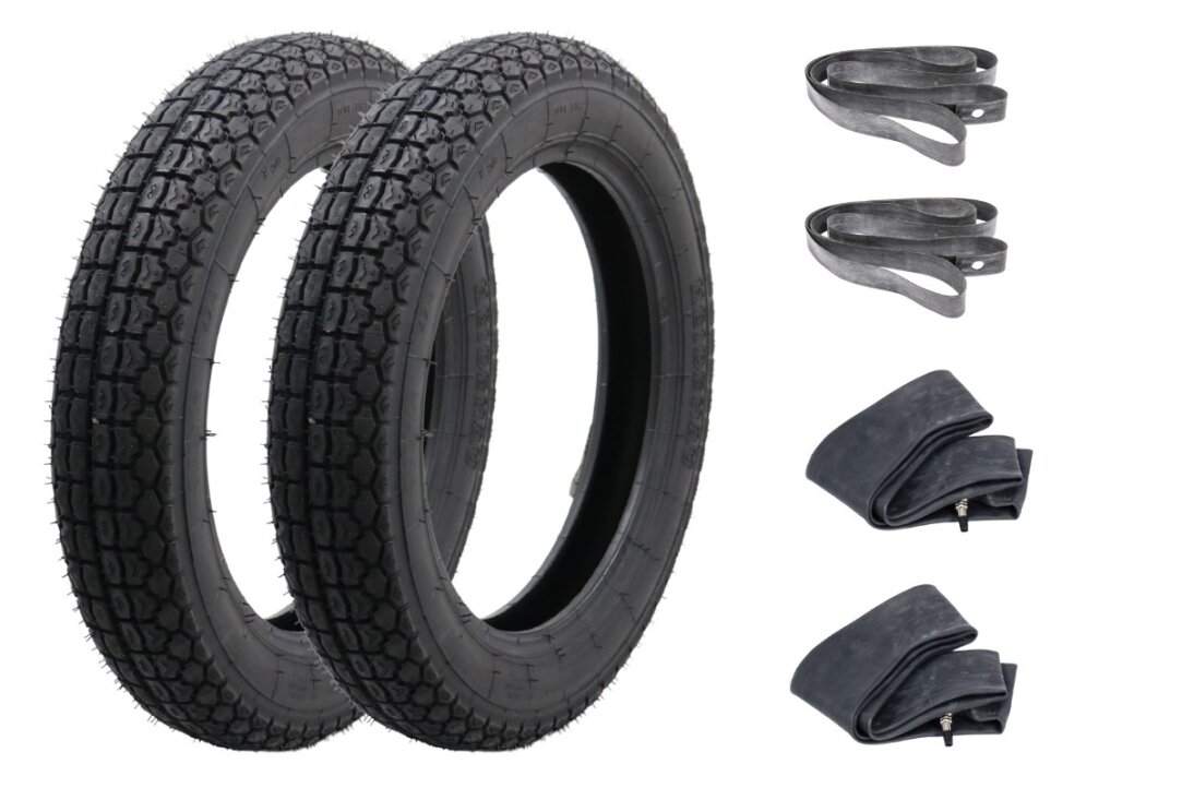 2x Reifen Schlauch Mantel passend für Simson Roller SR50 SR80 Heidenau K61 Set 