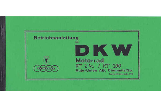 Betriebsanleitung DKW Motorrad RT 2,5 / RT 100
