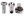 Speichensatz ( Kleeblatt) komplett für MZ ETZ 125, 150, 251 - Trommelbremse