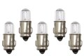 5x Gl&uuml;hbirne 6V, 0,6W BA7s (Gl&uuml;hlampe)