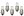 5x Glühbirne 6V, 0,6W BA7s (Glühlampe)