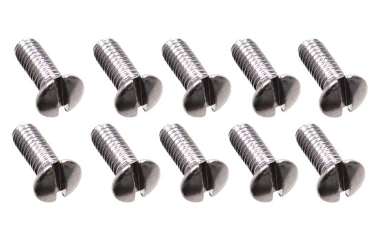 10x Linsensenkkopfschraube M3x8 DIN 964 - verchromt