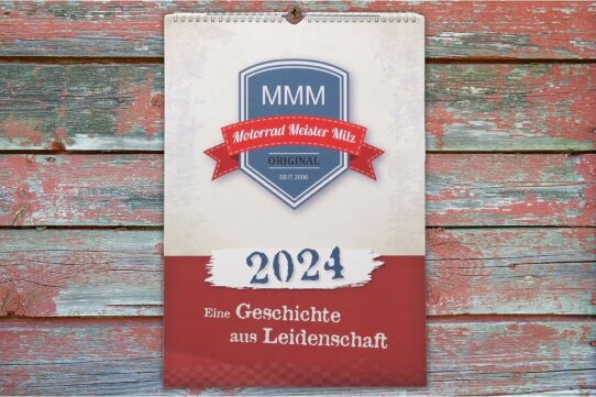 MMM - Kunstdruck-Kalender 2024 - DDR Motorräder