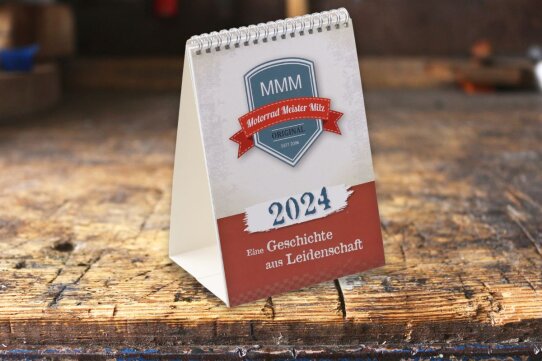 MMM - Kunstdruck-Kalender 2024 (A5-Tischkalender) - DDR Motorräder