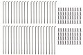 WWS (Kleeblatt) Speichensatz mit Doppeldickend für BMW R5, R6, R51, R61, R66, R71, R51/2 - 1 Rad