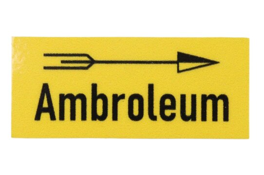 Aufkleber "Ambroleum" für Zündapp BELLA zum hinteren Motorträger