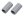Schaltwippenbelag (Paar) für SIMSON KR51, KR51/1, KR51/2 Schwalbe - grau