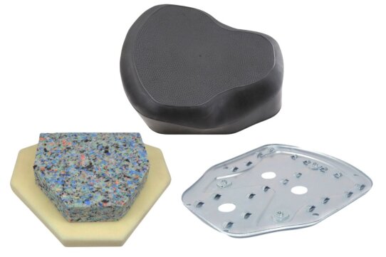 Einzelsitz komplett für IWL SR59 Berlin - schwarz, neuer Typ mit Schaumstoff