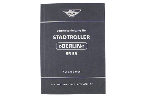 Betriebsanleitung IWL Stadtroller Berlin SR 59 Ausgabe 1960 
