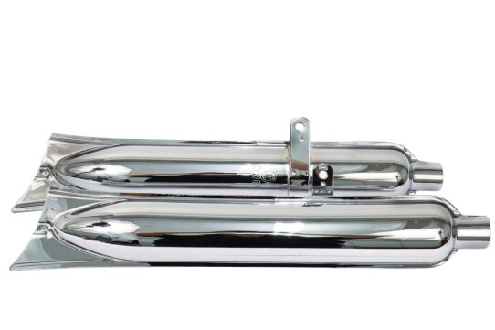 Auspuff, Auspufftöpfe für Zündapp K 500 - verchromt