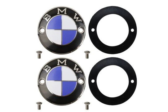 Tankembleme für BMW R24, R25, R25/2, R25/3, R26, R27  - Paar mit Befestigung