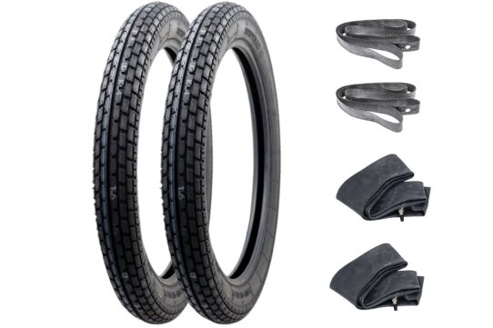 Reifensatz HEIDENAU für BMW R50, R50/2, R60, R60/2, R69, R69S - 3.50x18 62S K34