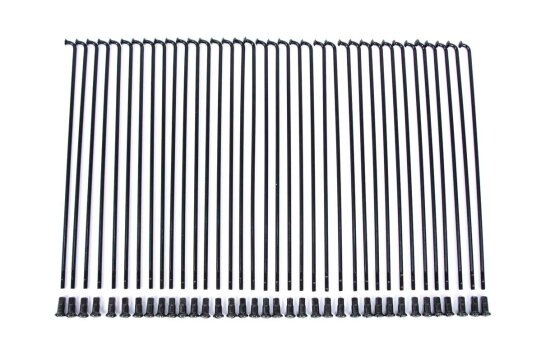 Speichensatz (WWS - Kleeblatt) für Simson SR2, SR 2E Vollnabe (1 Rad) - schwarz-chrom