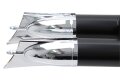 Auspuff (Paar) f&uuml;r Z&uuml;ndapp DB 200, 201, 202, 250 - schwarz - schwarz - chrom