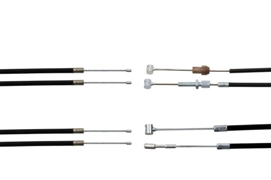 Bowdenzug-Satz für BMW R51/3, R67/2, R67/3, R68 - mit Duplexbremse - schwarz