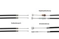 Bowdenzug-Satz für BMW R51/3, R67/2, R67/3, R68 - mit Duplexbremse - schwarz