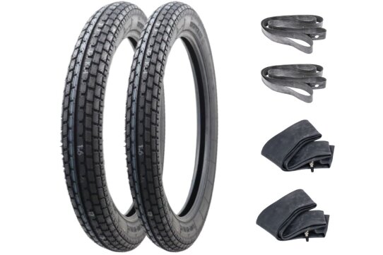 Reifensatz für BMW R50/5, R60/5, R75/5 - HEIDENAU 3.25x19, 4.00x18 K34