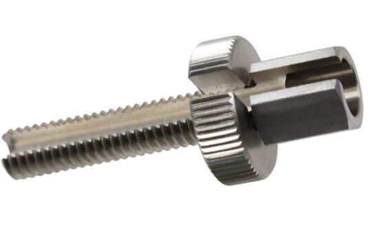 Stellschraube mit Rändelmutter M6x30 zum Bowdenzug...