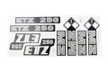 Schriftzug, Aufkleber Komplettsatz für MZ ETZ 250 - 8-teilig, silber
