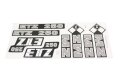 Schriftzug, Aufkleber Komplettsatz für MZ ETZ 250 - 8-teilig, silber