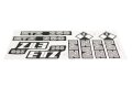 Schriftzug, Aufkleber Komplettsatz f&uuml;r MZ ETZ 250 - 8-teilig, silber