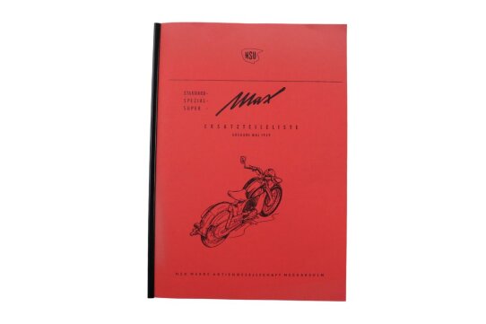 Ersatzteil-Liste, Ersatzteilkatalog für NSU Standard MAX, Spezial MAX, Super MAX