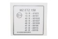 Aufkleber zum Lenkkopf für MZ ETZ 150 - transparent