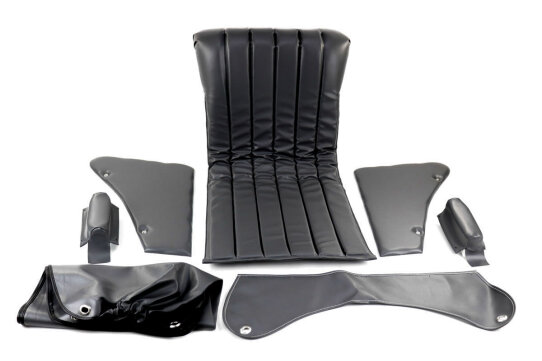 Sitz, Verkleidung, Spritzdecke für Seitenwagen STOYE Super-Elastik - schwarz
