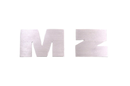 Buchstaben M und Z (Embleme) zum Tank für MZ ETZ 125, 150, 251, 301