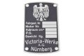 Typenschild mit Adler f&uuml;r VICTORIA Motorrad