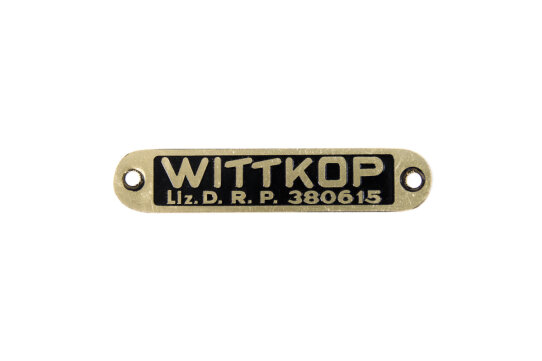 Sattelemblem für Wittkop, gold